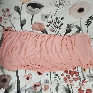 Strapless gathered dress